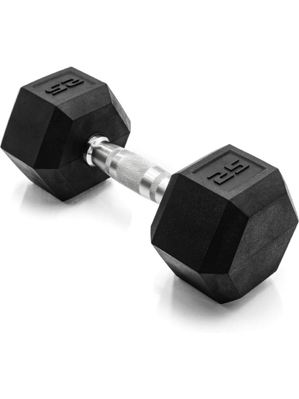 Rubber Coated Dumbbell Weights for Home Gym - Anti-Roll Hex Design, Comfort Grip